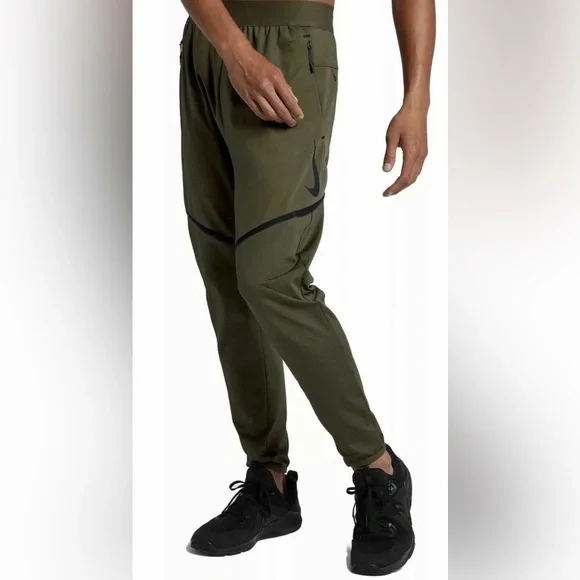 Nike Training Pants Jogger Cargo Dri-FIT Anthracite Green Olive 927360-395 Men's - Picture 2 of 5